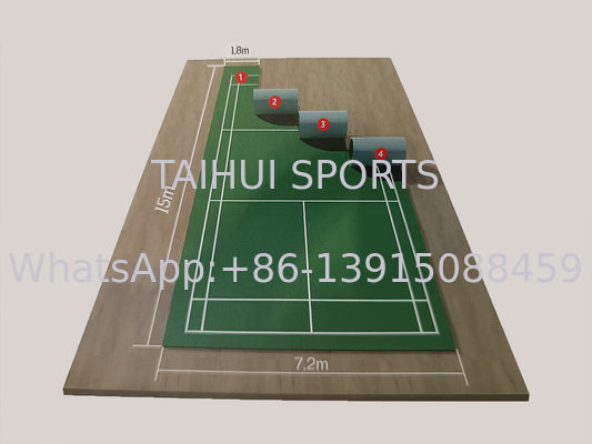 Super slijtvaste antislip waterdichte PVC sportvloer voor basketbal-, volleybal- en badmintonvelden