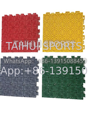 Indoor / Outdoor Basketball Court tegels, PP Interlocking Sport vloertegels