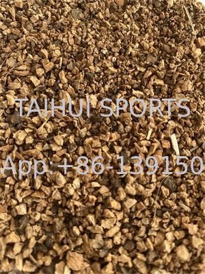 UV Resistant Organic Turf Infill 0.5-2mm Cork Infill Granules voor eenvoudige installatie op sportvelden