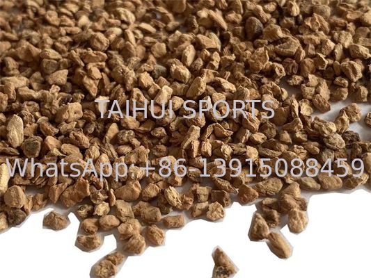 UV Resistant Organic Turf Infill 0.5-2mm Cork Infill Granules voor eenvoudige installatie op sportvelden