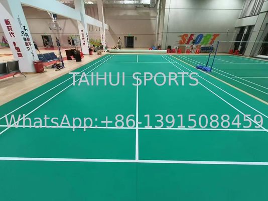 slijtvastheid INDOOR SPORTS BADMINTON VLOER GYM Op maat gemaakte synthetische sportvloeren