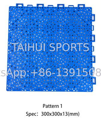 Milieuvriendelijke Duurzame Brandwerende Polypropyleen Sportvloer met Interlocking PP Tegel voor Basketbal Tennis en Voetbalvelden