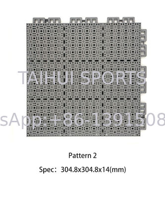 Interlocking basketbalbaan tegels Anti-slip plastic sportbaan tegels