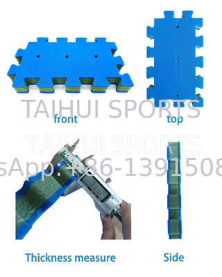 HIC/CFH Gecertificeerd PE Schuim Interlocking Puzzelmat - 15-70mm Dikte Waterdicht met Drainagegaten voor Speelplaatsveiligheid