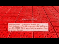 Premium Pattern Schock Pad voor kunstgras Hoogwaardig Duurzaam beste oplossing voor kunstgras EN:15530 EN15330 Sportvelden bouw schokdemper drainage