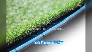 In elkaar grijpende shockpads voor veilige speeltuinen